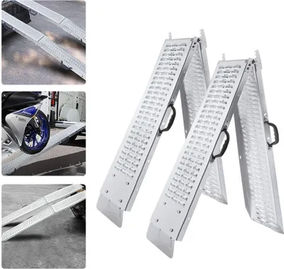 Produktbild von TWOLIIN Auffahrrampe Klappbar Verzinkter Stahl 400kg - Verladeschiene Verladerampen Auffahrrampen für Motorrad Anhänger Wohnwagen PKW Auto (Auffahrrampe Klappbar)