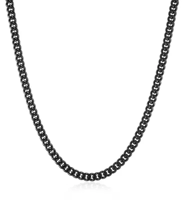 Immagine prodotto di Solidchoice - Collana cubana da 9 mm per uomo, in acciaio inossidabile, colore nero