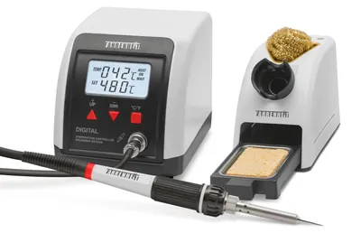 Produktbild von Digitale Lötstation - 230 V 60 W - Temperatur einstellbar 160-480 °C - Mit Schlafmodus und Zubehör [28013]
