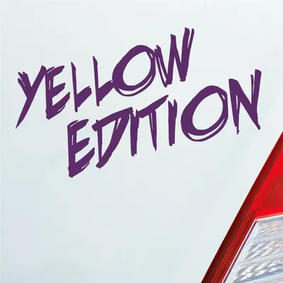 Produktbild von Auto Aufkleber Yellow Edition Auto Car Tuning 15x7 cm Lila Sticker Heckscheibenaufkleber