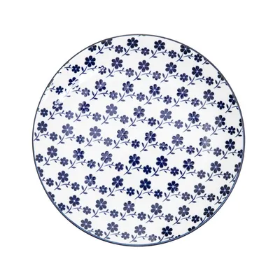Obrázok produktu pre HOMLA NAVIA modrý dezertný tanier s kvetinovým vzorom 19 cm