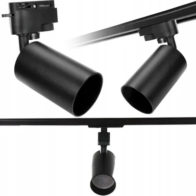 Produktbild von Decorya Schienensystem Reflektor GU10 Schwarz Aluminium 1m