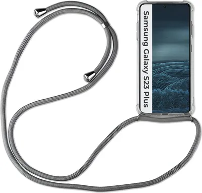 Produktbild von Handykette für Samsung S21 S22 S23 S24 FE Plus Ultra Handyhülle mit Band Hülle Galaxy S23+ Grau