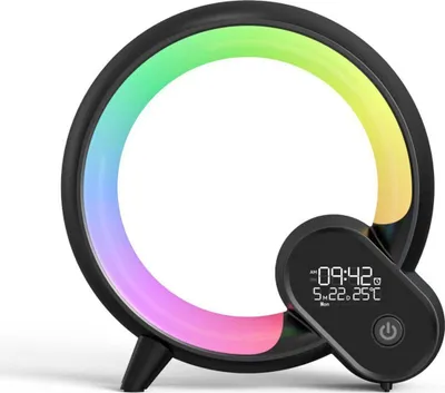 Produktbild von Nachttischlampe Intelligentes Umgebungslicht, dimmbar, mit Wecker, Bluetooth