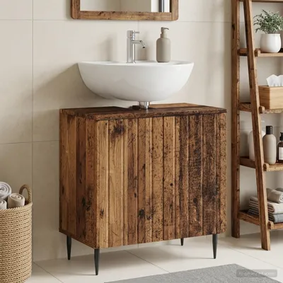 Immagine prodotto di Maison Exclusive - Mobile lavabo ZWOLLE, realizzato in legno di recupero, dimensioni 59,5 x 31,5 x 59 cm