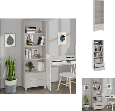 Produktbild von vidaXL Highboard HAMAR Weiß 60x35x180 cm Massivholz Kiefer -  Sideboards