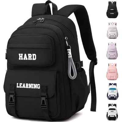 Productafbeelding van Omgoods- Rugzak grote capaciteit - Rugzak voor school - Waterdichte rugzak - Lichtgewicht rugzak - Rugzak met laptopvak - Oxford-stof 32x20x48 cm - Schooltas