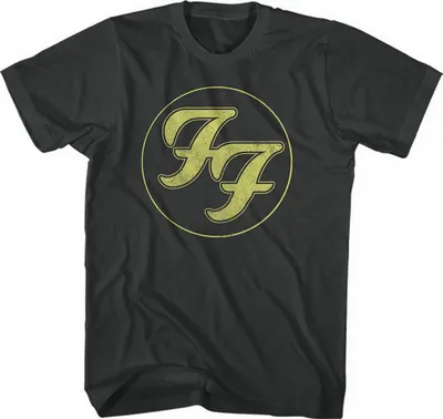 Produktbild von Foo Fighters Gold FF Logo Charcoal Grey M T-Shirt