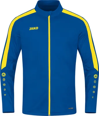 Productafbeelding van Jako Power polyesterjas voor heren - Koninklijkblauw / Citroenkleurig