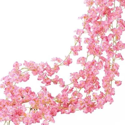 Produktbild von 3 Stück Künstliche Kirschblüten Girlande - 5,4m Rosa Blumengirlande für Hochzeit, Party, Frühling & Hausdeko - Hängende Kunstblumen Ranke für Garten, Balkon, Tisch & Fenster Dekoration