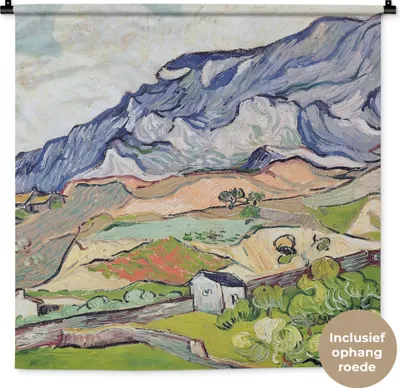Produktbild von MuchoWow® Wandteppich Wandbehang Die Alpen - Vincent van Gogh 90x90 cm Tapisserie Dekoration Wandtuch - Wandaufhänger