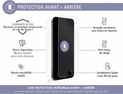 Produktbild von Force Glass, Glas-Folie 360° Vorder- + Rückseite Apple iPhone 8, Transparent