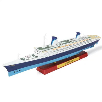 1/1250 SS Norway Kreuzfahrtschiff Modell, Metall, mit Display-Ständer