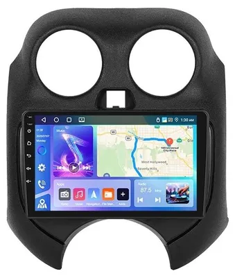 Immagine prodotto di Autoradio con schermo touchscreen HD, compatibile con l'integrazione di smartphone, modello S2, 4 GB di RAM, 64 GB di memoria, e dotata di fotocamera, compatibile con Nissan Micra dal 2010 al 2017