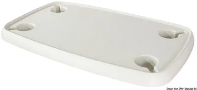 Obrázek produktu pro Obdélníkový stůl z kompozitního materiálu, bílý, 760 x 460 mm – Osculati 48.417.52