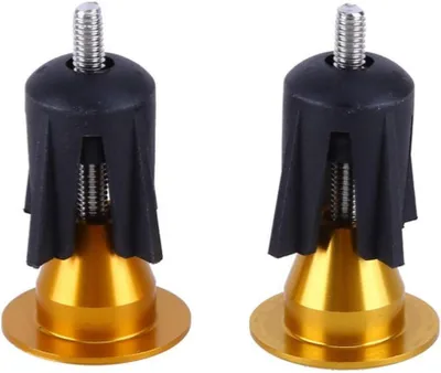 Productafbeelding van Fiets Handvat Doppen - Stuur Pluggen - Fietsen Onderhoud - Aluminium Legering - 2.5cm Buitendiameter - Goud