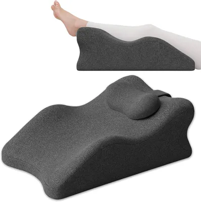 Produktbild von Ergonomisches Dreieckskissen Für Beinhochlagerung, 1 Stück, Verstellbare Höhe 12/15/18 Cm, Medizinischer Memory-Schaum