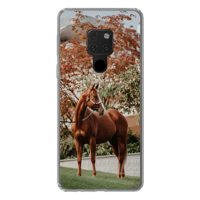 Produktbild von MuchoWow® Handyhülle Schutzhülle Hülle für Huawei P40 Lite Pferd - Baum - Halfter Silikon Softcase Handy Hülle - Handy