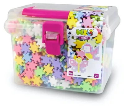 Produktbild von Meli Minis Pastel Travel Box – 1100-teiliges kreatives Baustein-Set in Pastellfarben