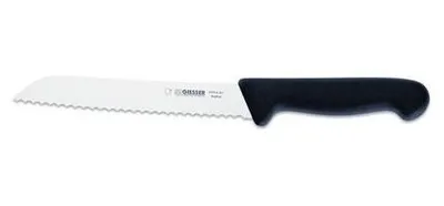 Produktbild von Giesser Messer Brotmesser Konditormesser mit Wellenschliff 6mm - Klinge 18 cm schwarz