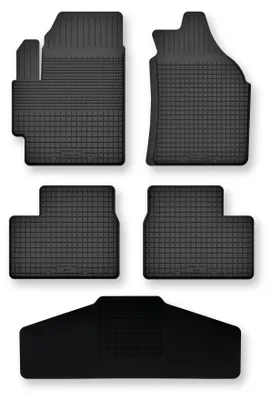 Produktbild von Gummi-Fußmatten + Tunnel für Toyota Yaris Cross 2020- (Crossover) – 5-tlg, Schwarz, Semi-Universal, angepasst – Wielganizator Semi-Universal