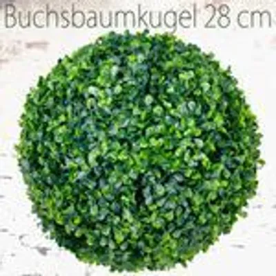 Obrázok produktu pre Decovego Umelá guľa z buksusu, vysokokvalitná umelá rastlina, Ø 28 cm, dekorácia do obývacích izieb a kancelárií, ľahko udržiavateľná dekoratívna guľa s realistickým vzhľadom