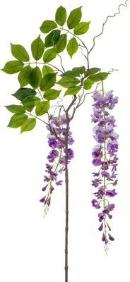 Produktbild von artplants.de Künstlicher Blauregen Zweig NISSRINE mit Blüten, lila, 145cm - Deko Blumenzweig