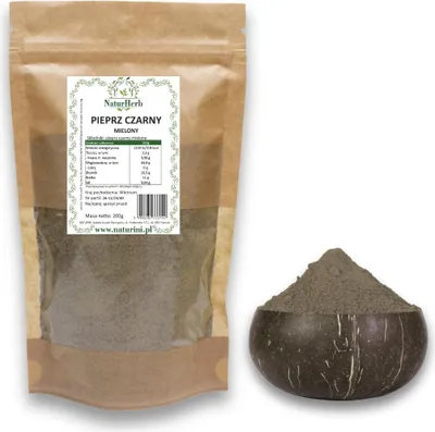 Zdjęcie produktu dla Pieprz czarny mielony PREMIUM 200g Naturini