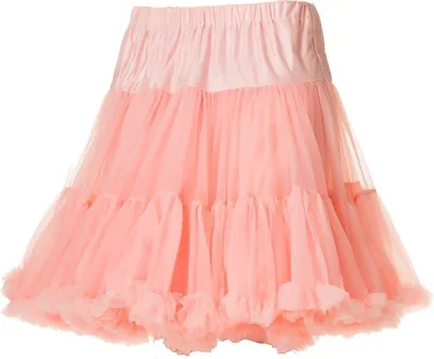 Immagine prodotto di Gonna a balze morbida color salmone chiaro – Taglie M/L – Lunghezza al ginocchio – Elastico in vita regolabile – Abiti da carnevale e da festa