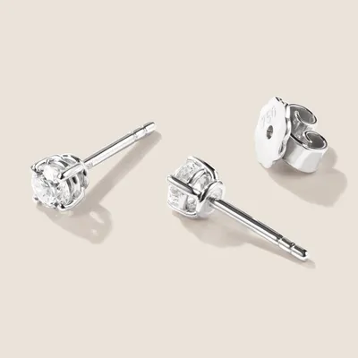 Produktbild von Brillant Diamant Ohrstecker Paar 750/- Weißgold 18 Karat Gold 0,42 ct G/VS1