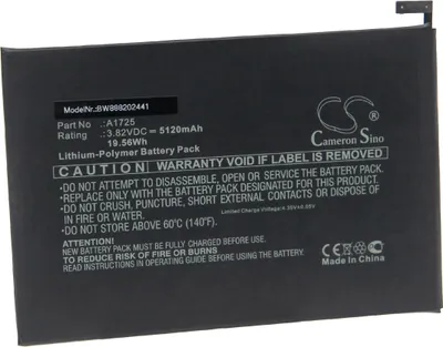 Produktbild von vhbw Akku kompatibel mit Apple iPad Mini 5, MUQX2LL/A, A2133, A2126, A2125, A2124, A2114 Tablet Pad (5120 mAh, 3,82 V, Li-Polymer)