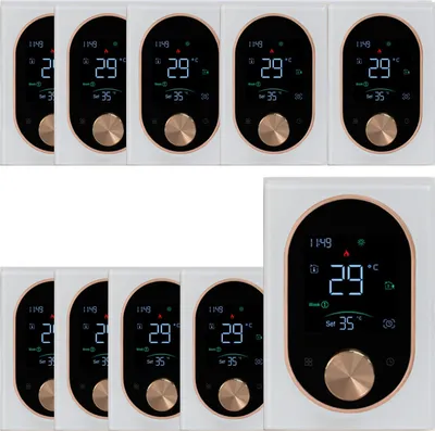 Produktbild von 10x Digital Thermostat Smart Raumthermostat fuer Warmwasserbereitung Fussbodenheizung mit VA-Touchscreen, einstellbarem Knopf, 5+1+1 Wochenprogrammierung