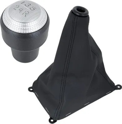 Produktbild von Schaltknauf in Schwarz 5-Gang + Schaltmanschette + Rahmen für Hyundai Getz