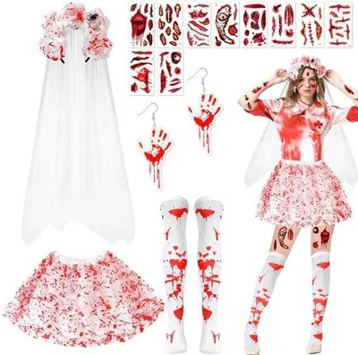 Productafbeelding van Zombie bruid kostuum - kostuum - Angstaanjagende look