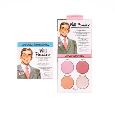 Zdjęcie produktu dla The Balm Will Powder Blush Quad Paleta róży, 10g
