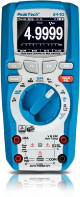 Produktbild von PeakTech P 3440 True RMS Grafik-Multimeter – 1000V AC/DC, 10A, Bluetooth & Datenlogger | Profi-Messgerät mit Farbdisplay