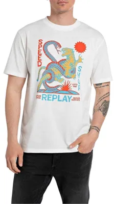 Produktbild von Replay - T-Shirt für Herren, Rundhalsausschnitt GT22431 (S) (Natur-Weiß)