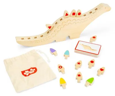 Produktbild von BigJigs Holz Lernspiel Dinosaurier - Montessori Spielzeug Kinder