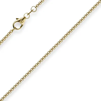 Produktbild von 1,5mm Venezianerkette aus 750 Gold Gelbgold Kette Collier Halskette rund 45cm