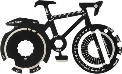 Produktbild von Multifunktionaler Flaschenöffner, Fahrrad Design, Edelstahl, Schlüsselring, für Radfahrer