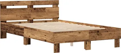 Obrázek produktu pro vidaXL Rám postele s čelem z regenerovaného dřeva 120 x 200 cm materiál na bázi dřeva