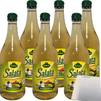 Produktbild von Kühne Salata Fertige Salatwürze auf Essigbasis 6er Pack (6x750ml Flasche) + usy Block