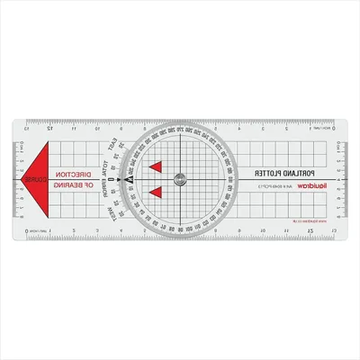 Productafbeelding van Portland Parcoursplotter met Gradenboog voor Maritieme Navigatie - Handig Hulpmiddel van Helder Acryl