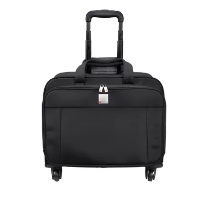 Immagine prodotto di Borsa per laptop Monolith 15,6" (trolley) - borsa multifunzionale - con manico telescopico - 4 ruote - aspetto pelle - nero - corpo in nylon - 320 mm altezza x 445 mm larghezza x 230 mm profondità