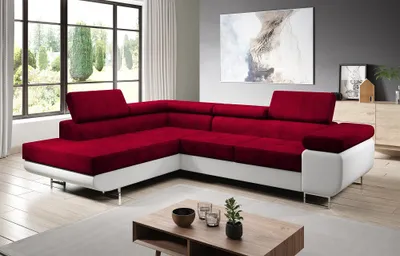 Produktbild von FurMeb24 - Ecksofa AVIO L  - LINKE SEITE , Sofa mit Bettk€sten und Schlaffunktion - (Kronos 02 + Madryt 120)