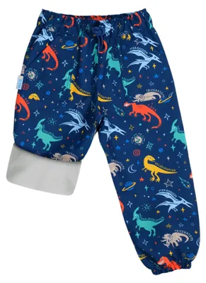 Image de Pantalon de ski imperméable pour garçons, doublé en polaire, de la marque Jan & Jul. Pantalon de pluie coupe-vent