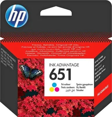 Image de HP 651 Tri-color Original Ink Advantage Cartridge, C2P11AE (300 pages)