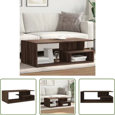 Produktbild von The Living Store Couchtisch Braun Eichen-Optik 102x55x35 cm Holzwerkstoff