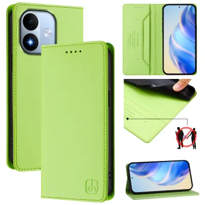 Produktbild von Lederhülle für Xiaomi Redmi Note 17 4G Hülle Flip Brieftasche Kartenfächern Ständer Schutzhülle Grün