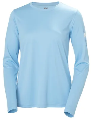 Productafbeelding van Helly Hansen dames shirt, HH Tech Crew Ls 2.0, kleur: aqua, maat: XS